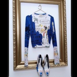 Alice + Olivia x Basquiat “Delaina Ascent Top”